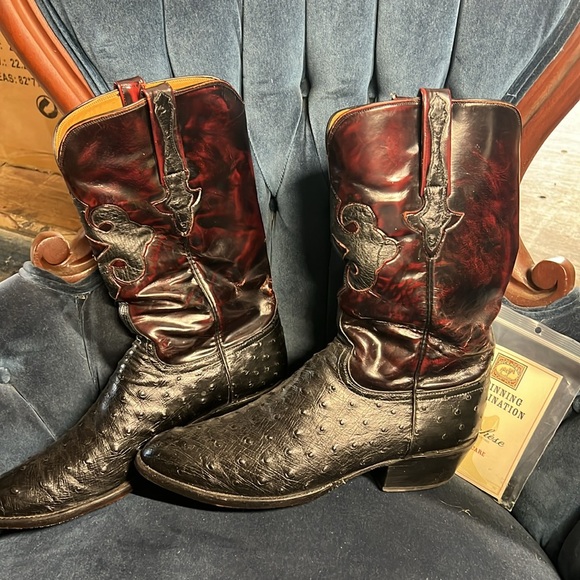 Men’s Lucchese ostrich boots - Picture 2 of 6